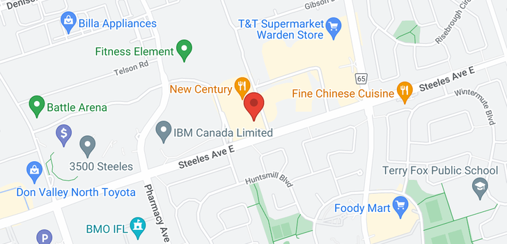 map of #105D -3636 STEELES AVE E
